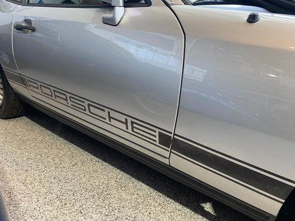 porsche script side decals