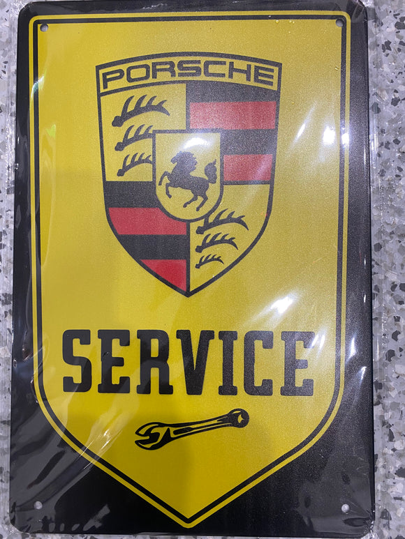 porsche service sign