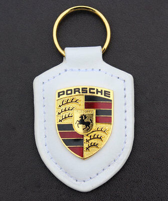 Key Ring - Porsche Emblem Key Ring - WHITE