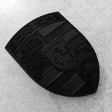 Porsche Emblem Bonnet Badge BLACK